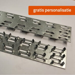 Kramplaat verzinkt gepersonaliseerd - steigers-steigerhout.nl